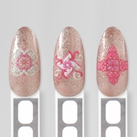 Наклейки для ногтей &laquo;Розовая мозаика&raquo;, объёмные, цвет розовый