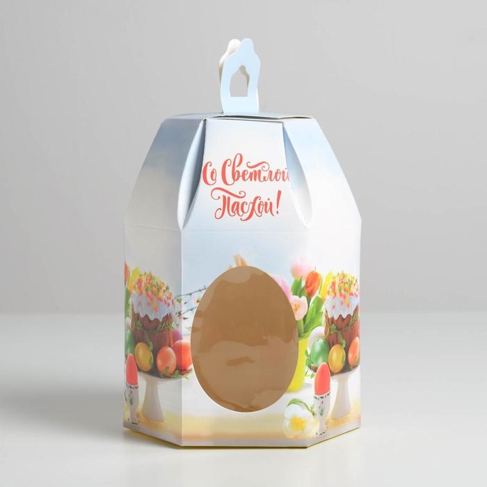 Коробка кондитерская складная, упаковка &laquo;Со Светлой Пасхой&raquo;, 16,5 х 14,5 х 21 см