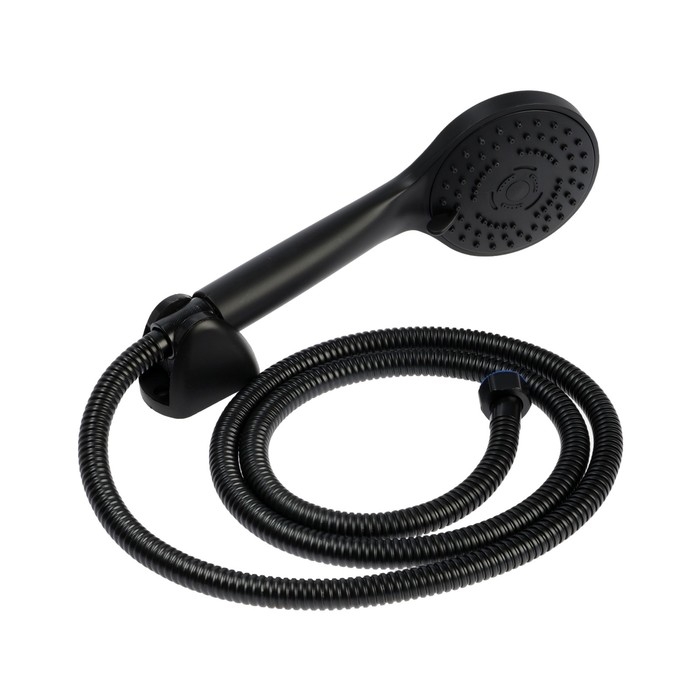 Смеситель для ванны ZEIN Z3852, однорычажный, душевой набор, лейка 5 режимов, черный