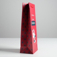 Пакет под бутылку &laquo;Не держи зла&raquo;, 13 х 36 х 10 см, Новый год