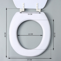 Сиденье для унитаза с крышкой Доляна &laquo;Морские жители&raquo;, 40&times;37 см, мягкое