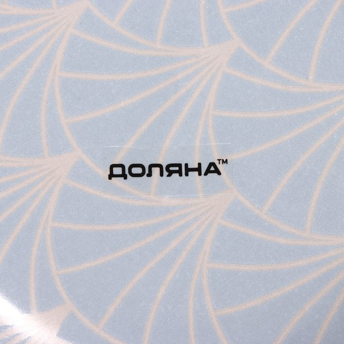 Набор тарелок стеклянных Доляна &laquo;Золотое перо&raquo;, 19 предметов: 6 десертных тарелок, 6 обеденных тарелок, 6 мисок, салатник