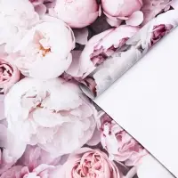 Бумага упаковочная, глянцевая &laquo;Весенний букет пионов&raquo;, 40&times;60 см