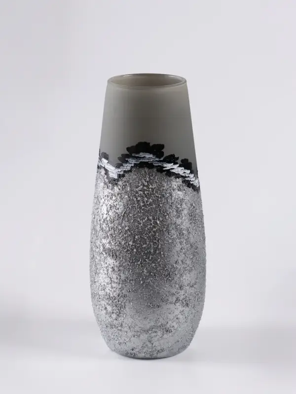 Ваза &laquo;Омега&raquo;, h=26 см, стекло, светло-серая