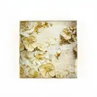 Коробка для кондитерских изделий с пластиковой крышкой &laquo;Золото&raquo;, 15 х 15 х 3 см