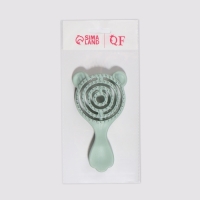 Расчёска массажная, вентилируемая, 13,5 &times; 7,5 см, цвет зелёный