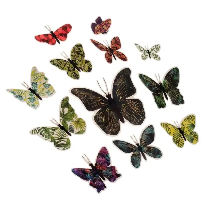 Набор магнитов на холодильник &laquo;Листья&raquo;, 12 шт., картон, h=4-10 см