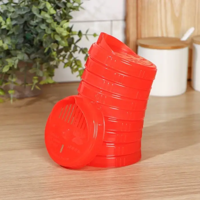 Крышка сливная, ТО-82 мм, винтовая, пластик, цвет МИКС