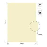 Папка уголок А4 180мкм, Calligrata DeLuxe, молочный, непрозрачный, с тиснением