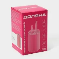 Подставка для ножей с наполнителем Доляна &laquo;Кракле&raquo;, 14&times;9 см, soft-touch, цвет красный