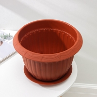 Горшок с поддоном &laquo;Байкал&raquo;, 6 л, цвет терракотовый