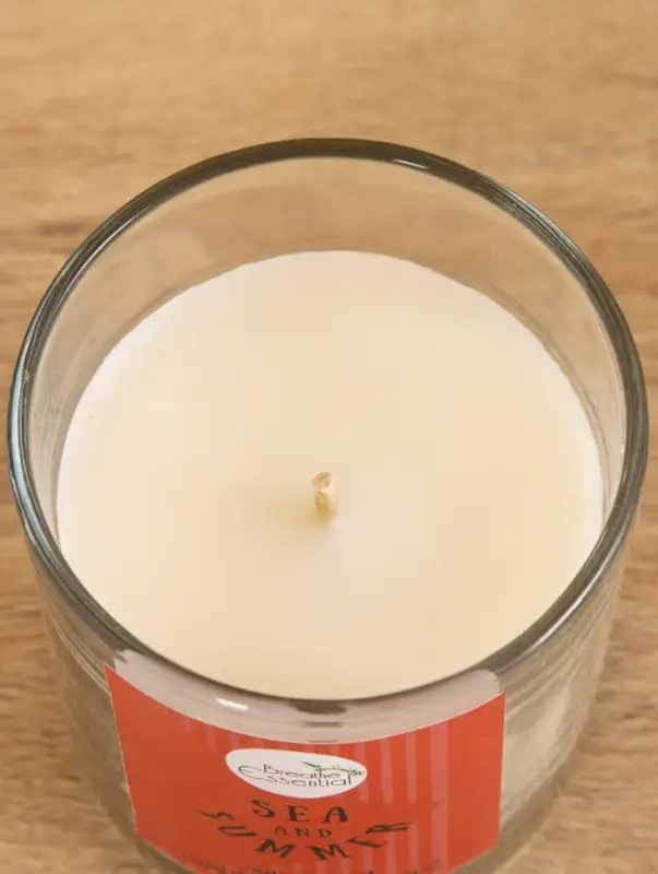 Свеча с кристаллом внутри Sea and Summer "Jade orchid" орхидея, 120 гр