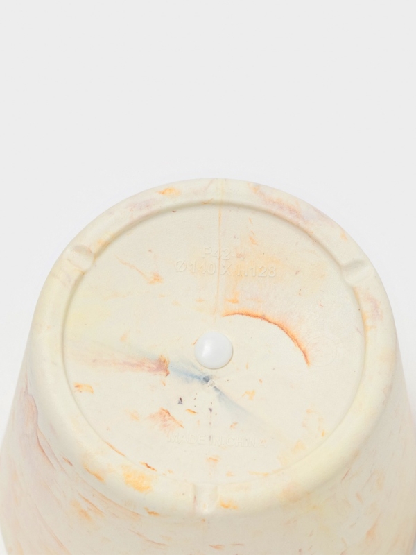 Кашпо круглое "SandStorm" d14х13 см, цвет оранжевый