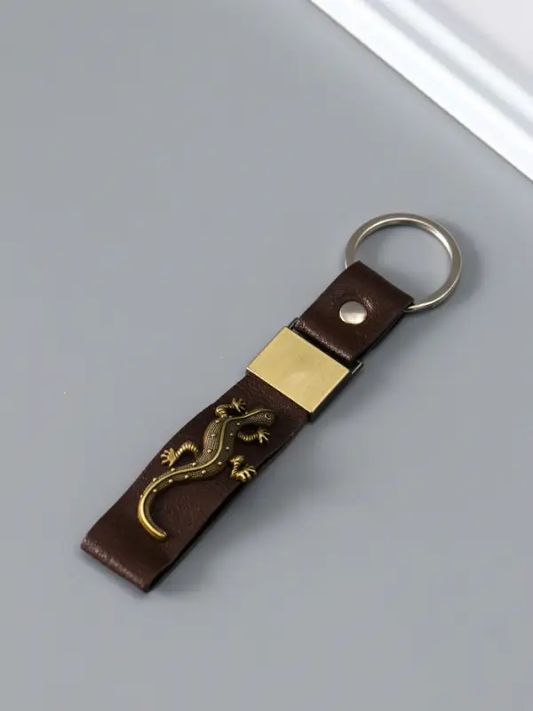 Брелок кожзам "Ремешок с ящерицей" 2,2х10 см