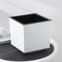 Кашпо со вставкой &laquo;Стиль&raquo;, 3 л, цвет мрамор