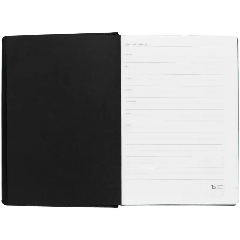 Ежедневник Mobile на заказ, недатированный, черно-зеленый