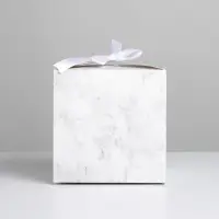 Коробка подарочная складная, упаковка, &laquo;Мрамор&raquo;, 12 х 12 х 12 см