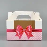 Упаковка для кондитерских изделий, под бенто - торт &laquo;Поздравляю&raquo;, 14&times;14&times;8 см