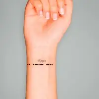 Переводная тату на тело чёрная &laquo;Браслет. Я рядом. Азбука Морзе&raquo;, 20&times;3 см