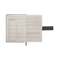Ежедневник недатированный формат А5, с хлястиком, 128л, линия, пвх, Серый