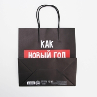 Пакет подарочный новогодний &laquo;Так тебе и надо&raquo;, 22 х 22 х 11 см