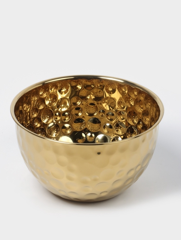 Набор мисок-салатников из нержавеющей стали 16/20/24 см, цвет золотой