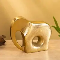 Сувенир интерьерный "Слон" 16х5х14 см, алюминий