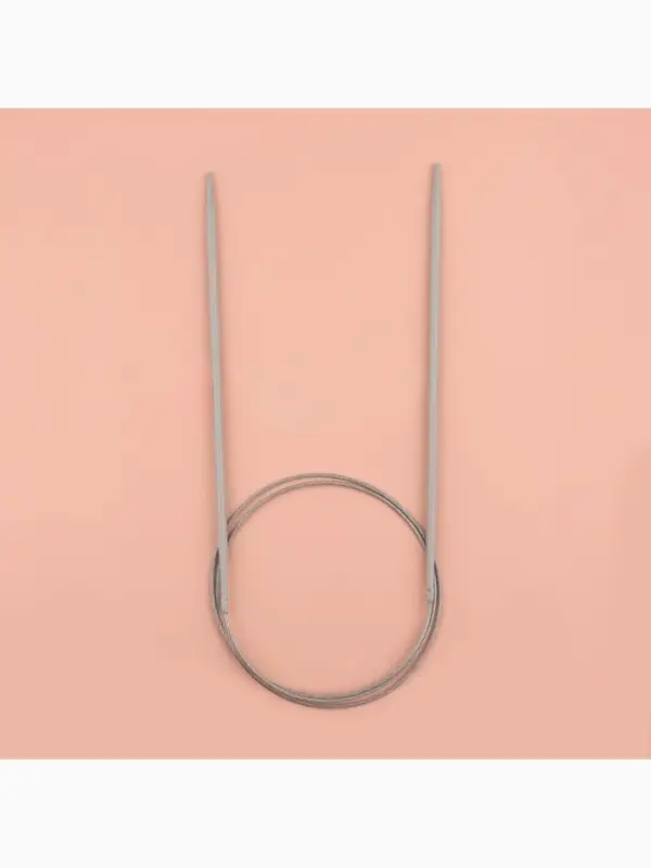 Спицы круговые, для вязания, с тефлоновым покрытием, с металлическим тросом, d=3 мм, 14/80 см