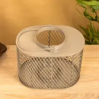 Подсвечник фонарь со стеклянной колбой 19,5х23х15,5 см, d 10 см, металл, цв. серый