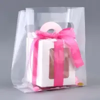 Пакет квадратный полиэтиленовый с вырубной ручкой, прозрачный, упаковка, 15х28+16см &plusmn; 5% 60 мкм