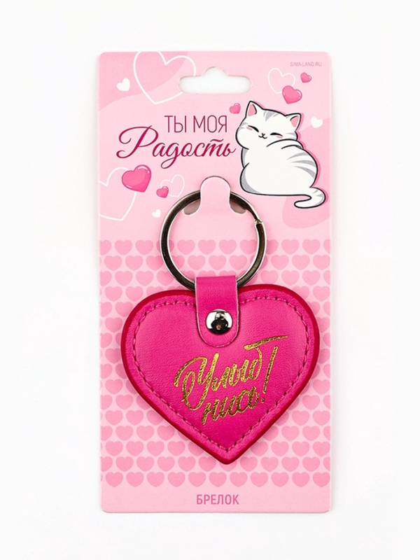 Брелок для ключей кожзам женский &laquo;Улыбнись&raquo;, 6,1 х 9 см