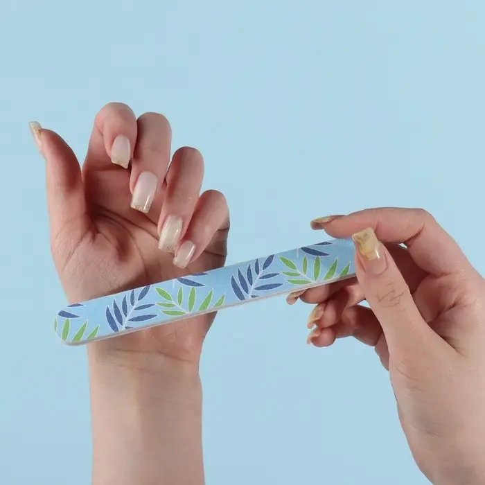 Пилка для ногтей, прямая, 180/180 грит, 15 см, фасовка 20 шт., МИКС