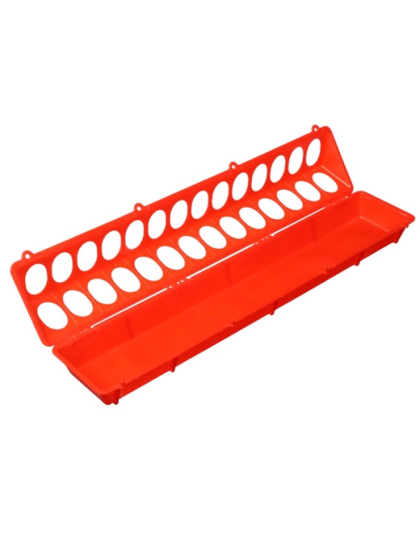 Кормушка - поилка для перепелов 28 ячеек, лотковая, пластик