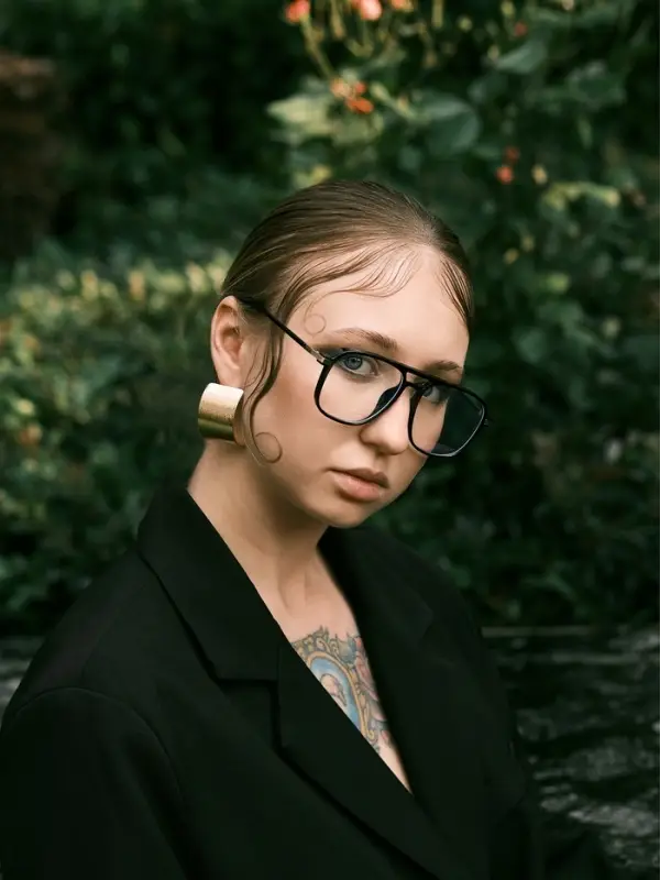 Серьги металл "Дуга" гладкая, тренд, цвет золото