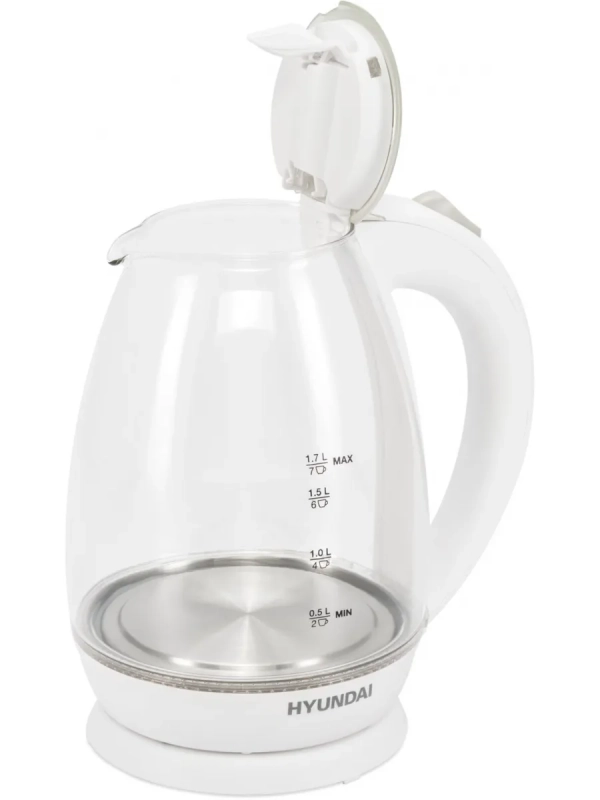 Чайник HYK-G2409 1.7л. 2200Вт белый серебристый