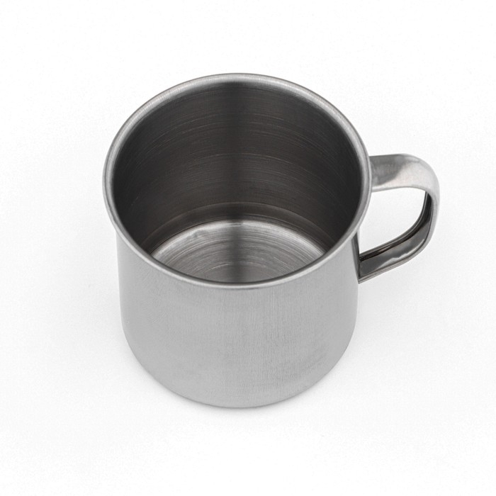 Кружка Доляна &laquo;Мэйли&raquo;, 250 мл, d=8 см, толщина 0.33 мм, нержавеющая сталь, хромированная