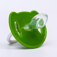 Соска - пустышка силиконовая ортодонтическая &laquo;Лягушка&raquo;, от 6 мес., с колпачком, цвет зеленый