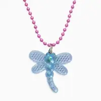 Набор детских украшений "Выбражулька" стрекоза, 2 предмета: кулон, пусеты, цвет голубой