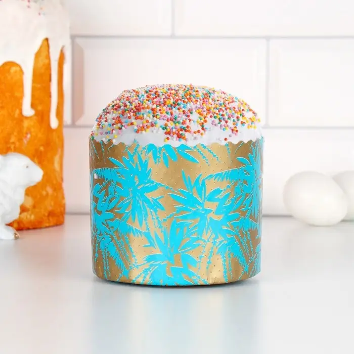 Форма бумажная для кулича &laquo;Сказочный лес&raquo;, 11&times;8.5 см, МИКС