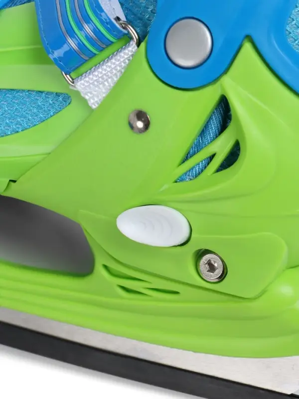 Коньки детские раздвижные BlackAqua, р. 26-29, для фитнеса, зелёные, синие