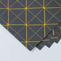 Бумага для скрапбукинга золото "Геометрия на чёрном" плотность 180 гр 30,5х32 см