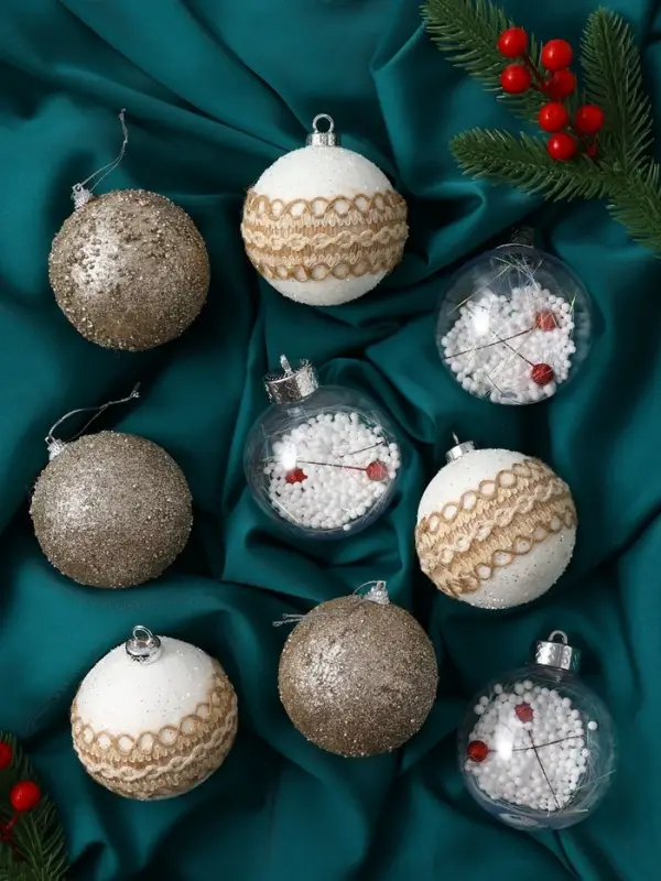 Набор шаров пластик d-8 см, 9 шт "Орсон" люкс