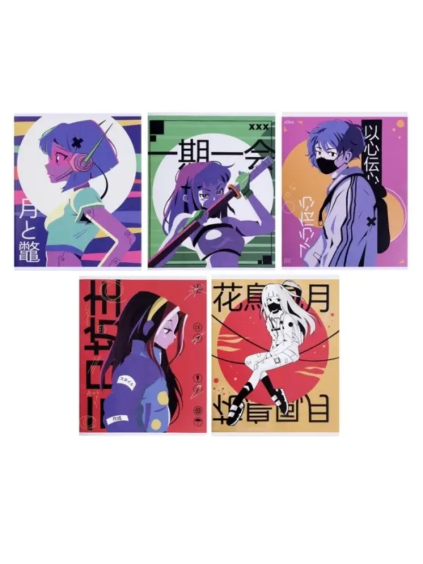 Тетрадь 48 листов в линейку Calligrata &laquo;АнимеArt&raquo;, в линейку, обложка мелованный картон, ВД-лак, блок офсет, МИКС