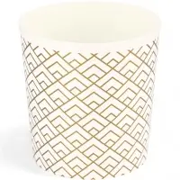 Горшок 1,6л d14см h15,5см пластик белый "Золотое напыление" 3