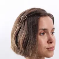 Крабик для волос &laquo;Маргарита&raquo;, сердце, 2.5 см, золото