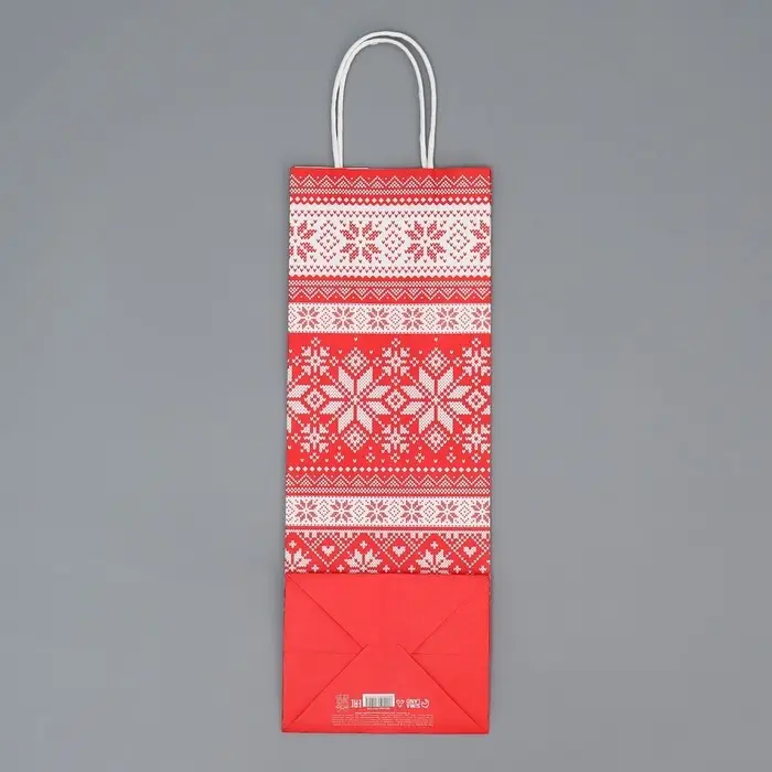 Пакет под бутылку &laquo;Морозко&raquo;, 13 x 36 x 10 см