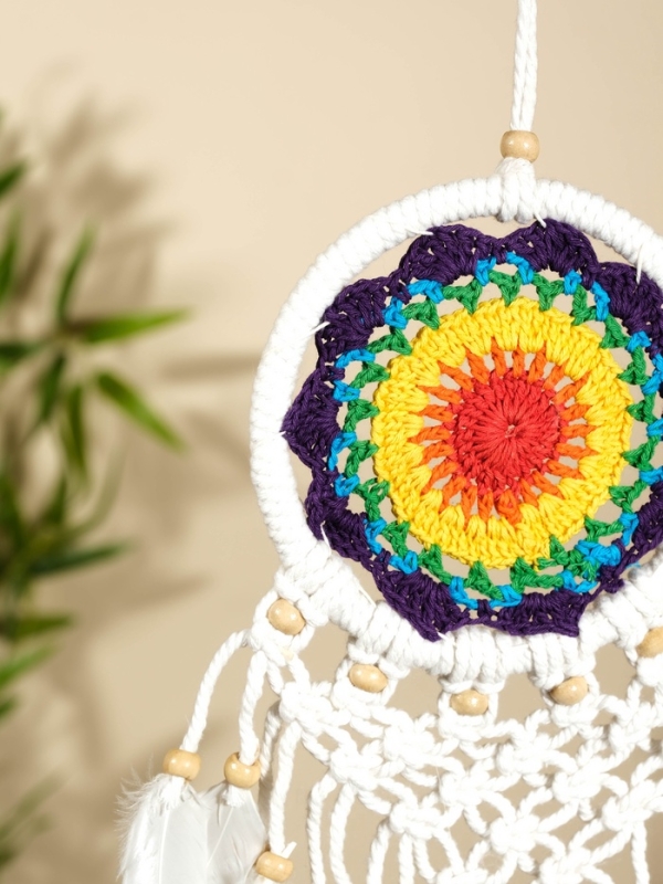 Ловец снов "Разноцветный цветок" 12х50 см.