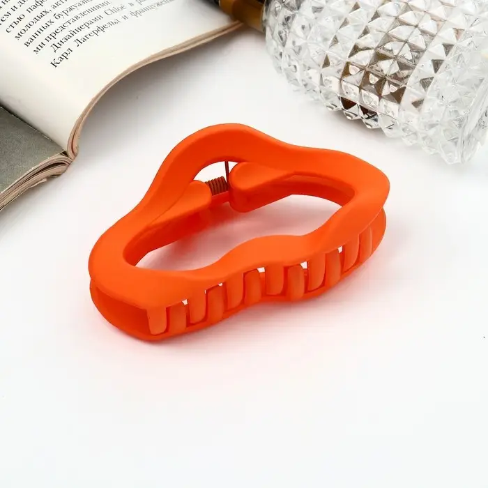 Крабик для волос &laquo;Леона&raquo;, овал геометрия матовый, 8.5 см, МИКС