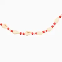 Ожерелье "Халия" длина 35 см, цв. красный