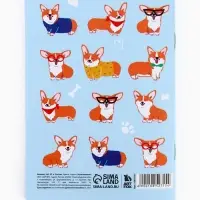 Блокнот А6, 32 л., софт тач, в точку &laquo;Корги&raquo;